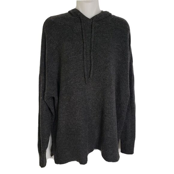 Victoria's Secret Womens Sweater Size Small Pullover Drawstring Hoodie Charcoal - Picture 1 of 9